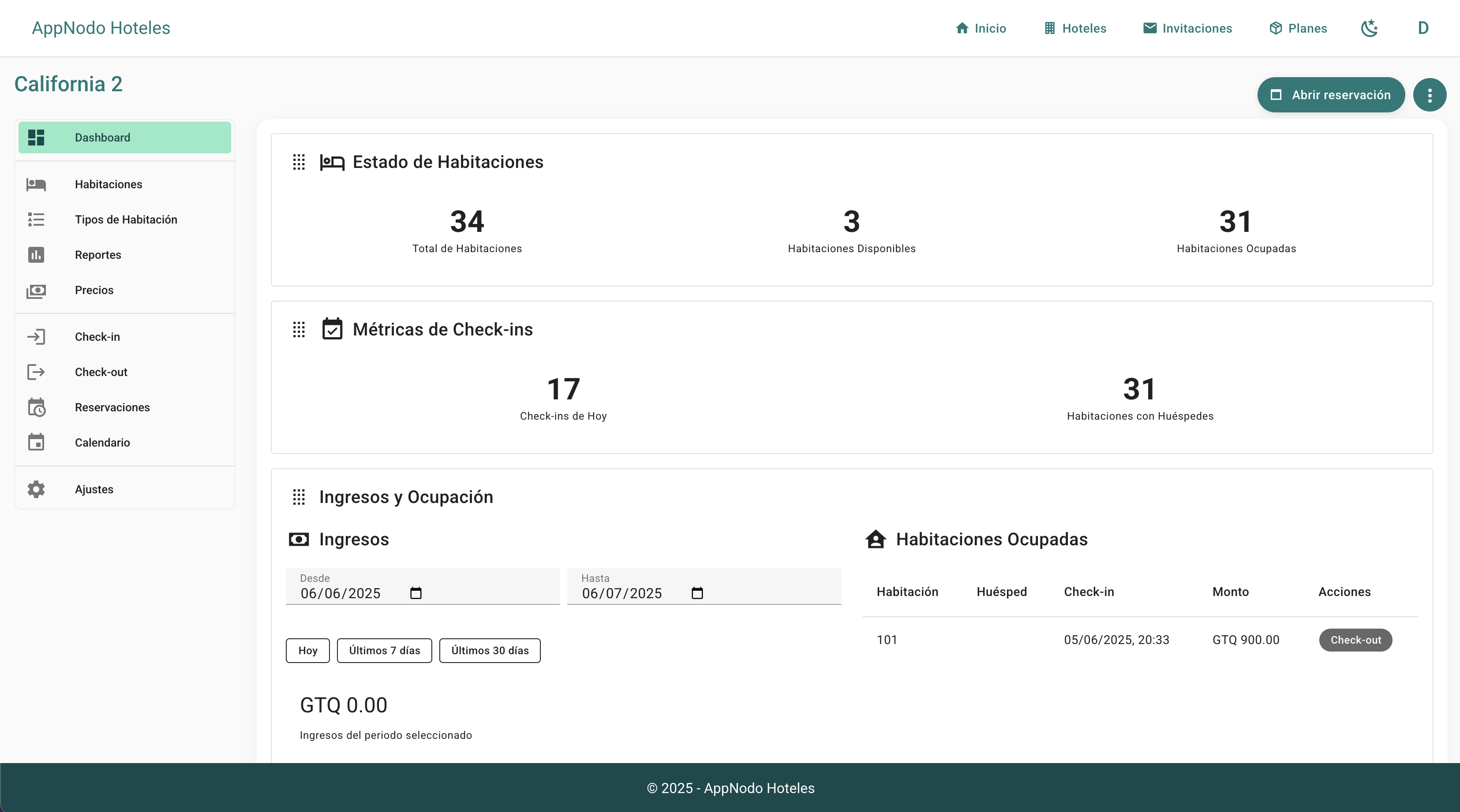 Gestión de Hoteles screenshot